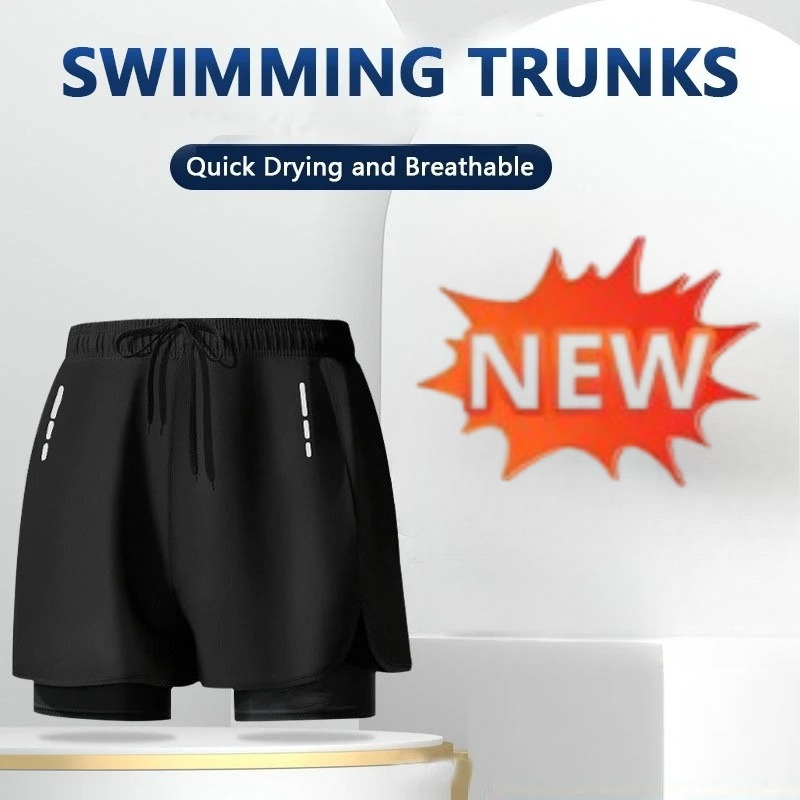 Running Gear For Men - Men's Swim Trunks Quick Dry Athletic