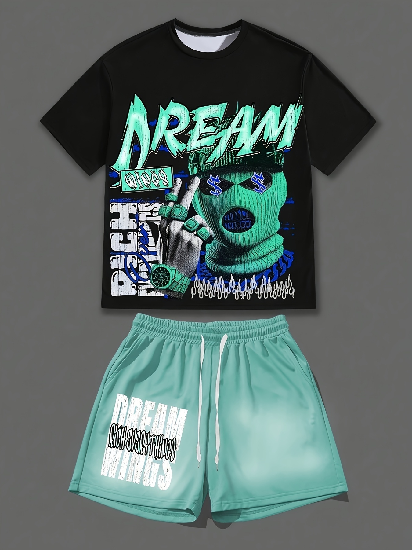 Running Gear For Men - 2026 Retro Y2K Ski Mask Graffiti