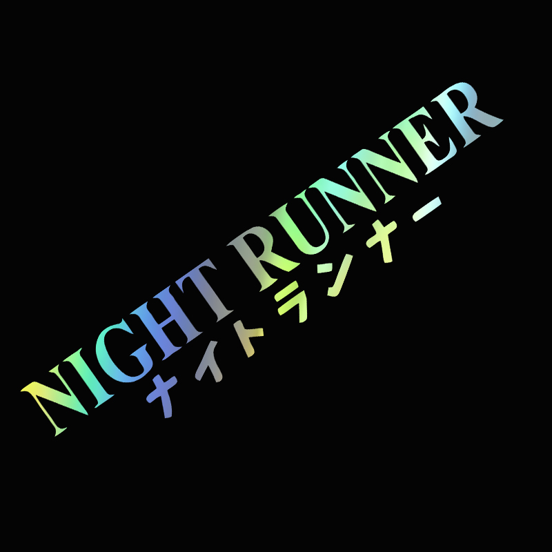 G004 20x4CM Car Sticker NIGHT  - Runners Gear recensione e prezzo