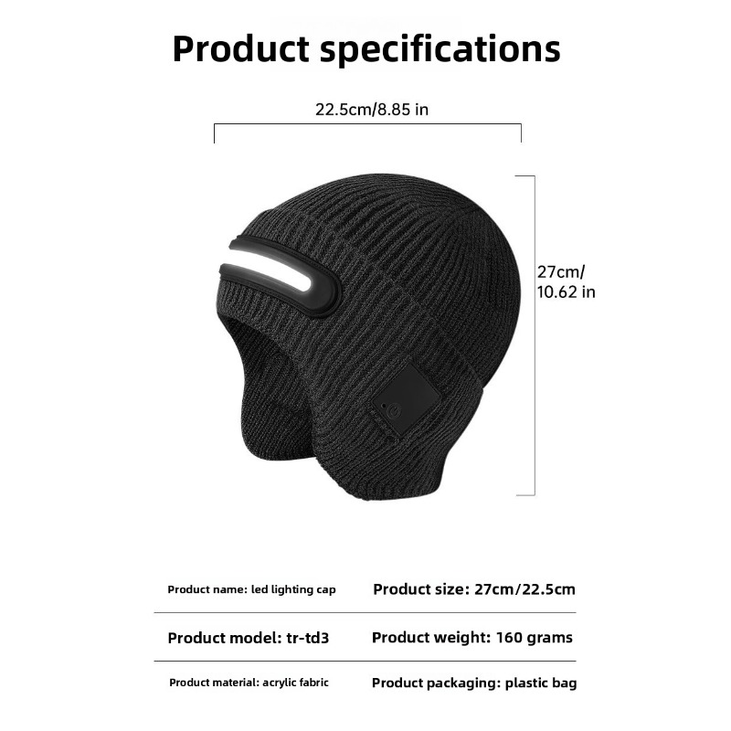 LED Headlamp Winter Hat Outdoo - Running Gear For Cold Weather recensione e prezzo