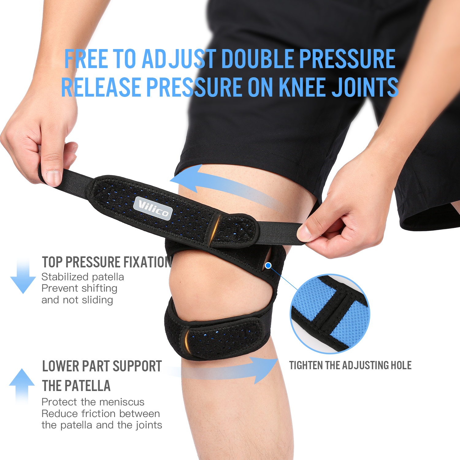 1PC Pressurized Knee Wrap Slee - Knee Support Brace recensione e prezzo
