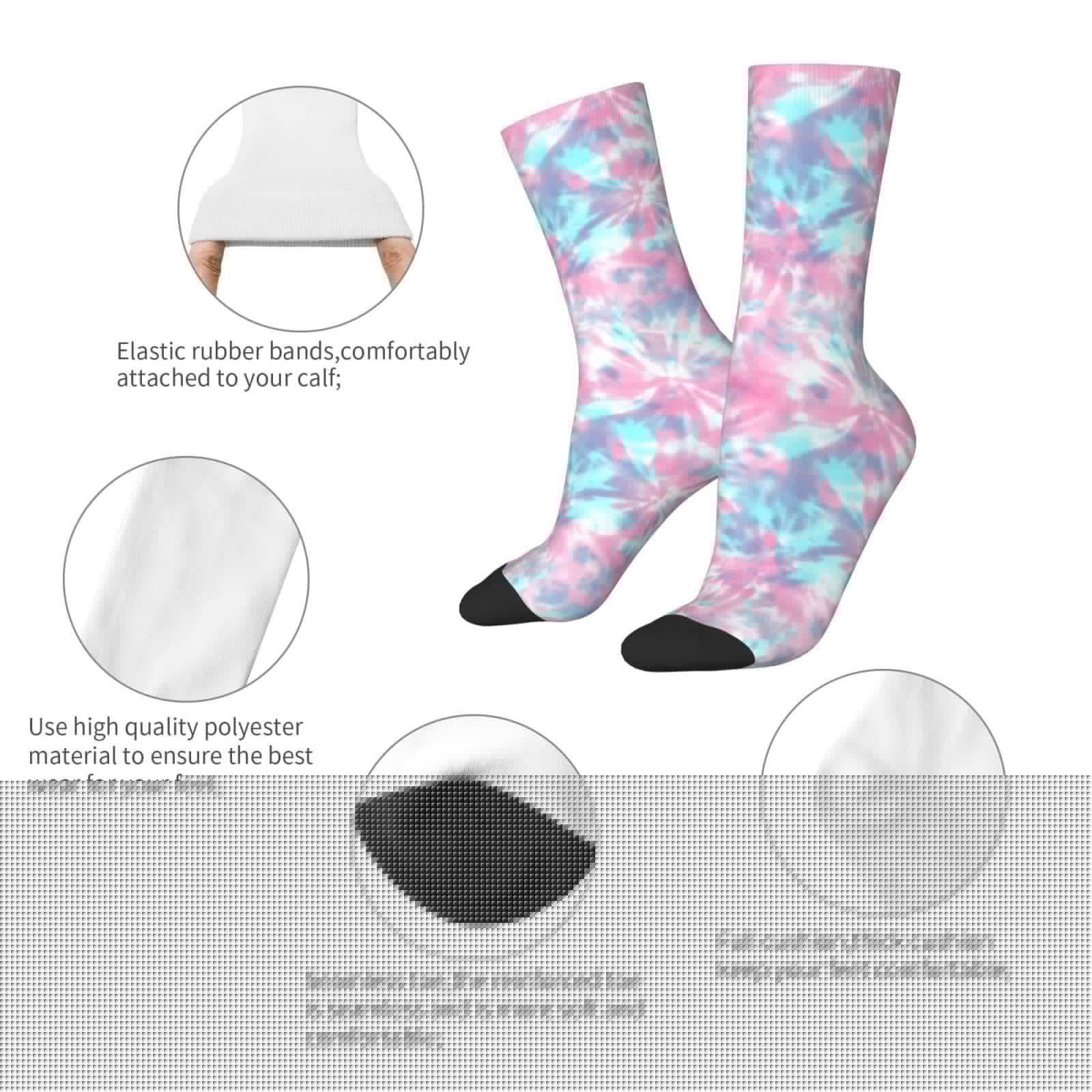 Tie Dye Print Crew Socks For W - Running Gear Youtube recensione e prezzo